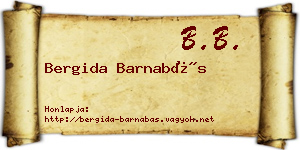 Bergida Barnabás névjegykártya